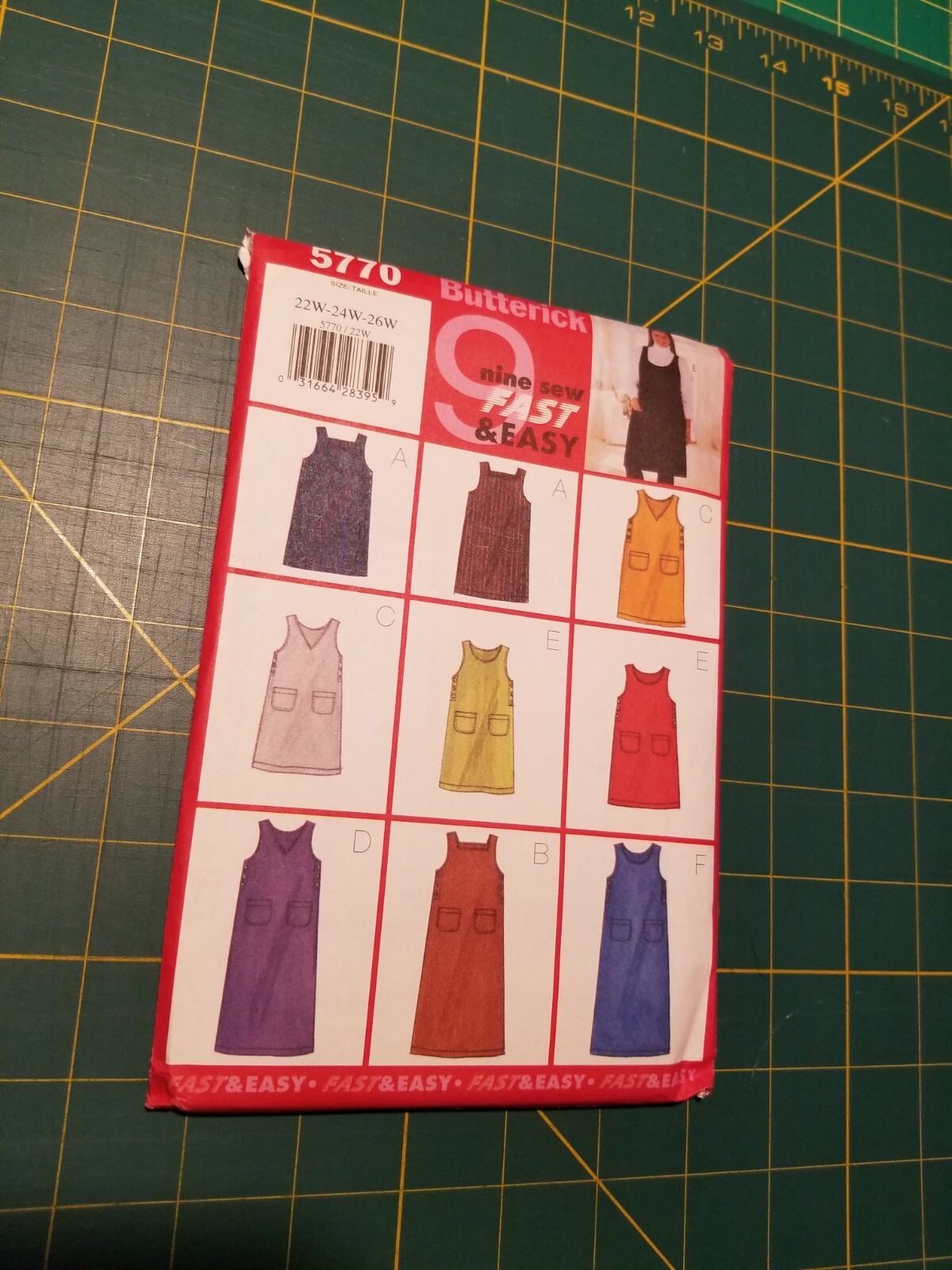 Butterick 5770 nine sew fast & easy Petite Jumpers