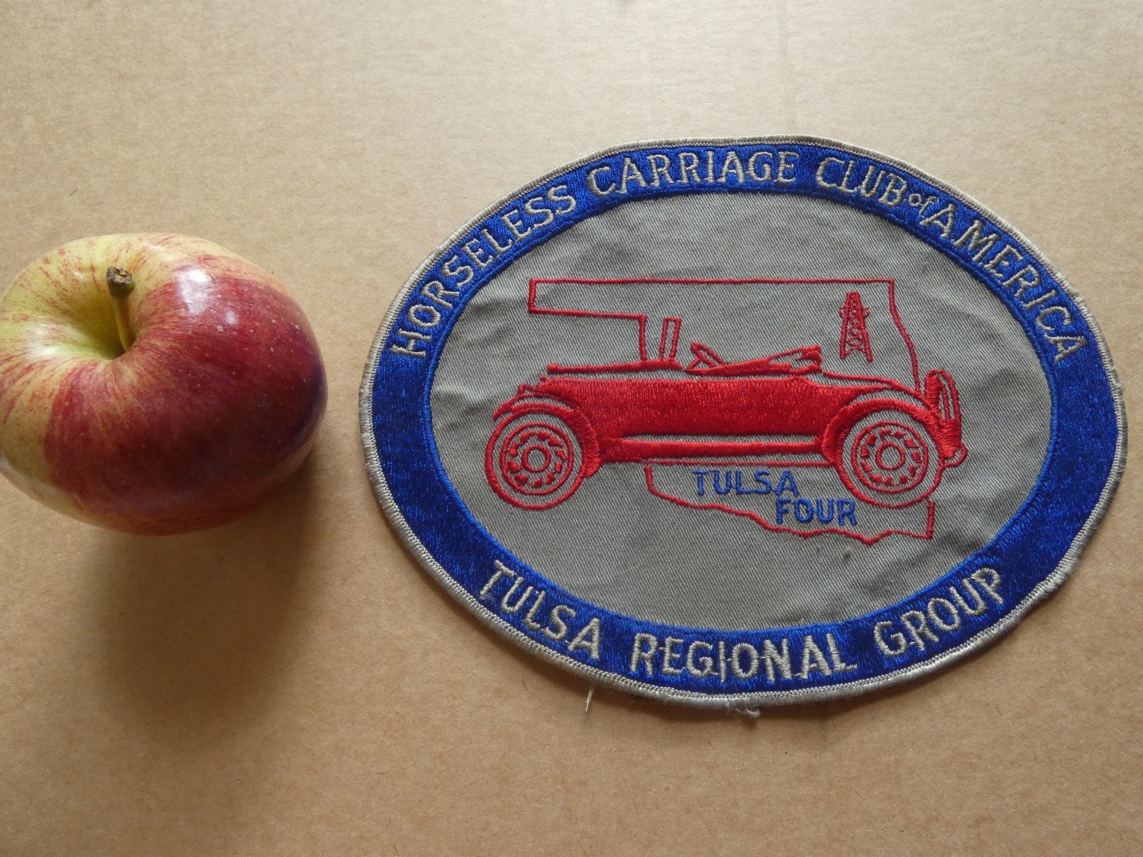 Large Horseless Carriage Club of America Tulsa Regional Group SewOn Patch Fabric