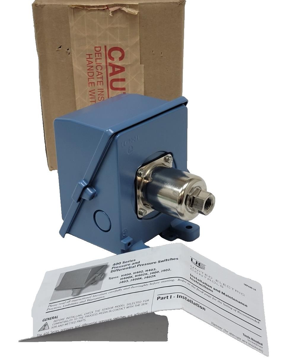 New United Electric Controls J402-164 Pressure Switch: 0 to 200 PSI