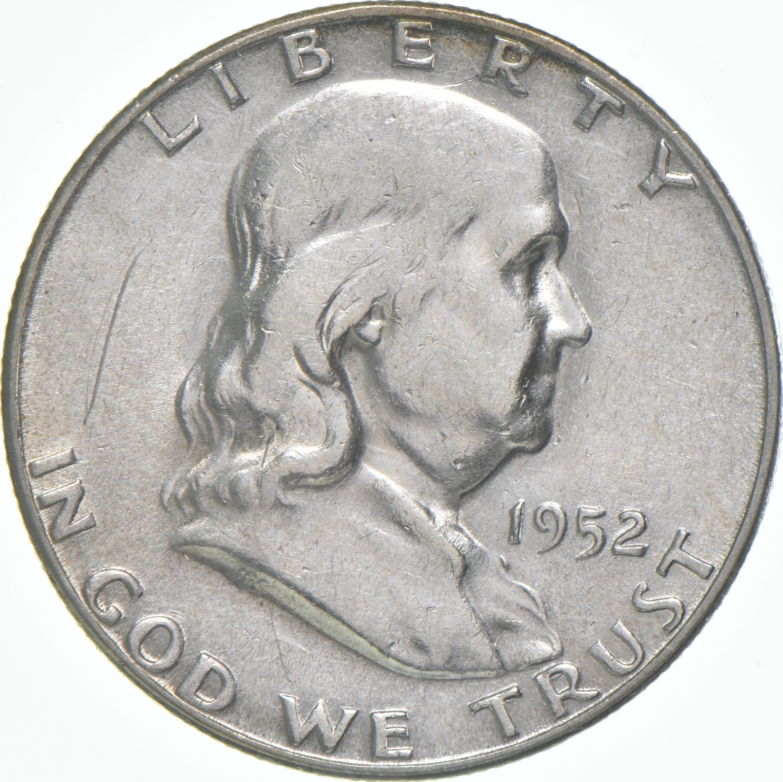 1952-S Franklin Half Dollar AU 90% Silver