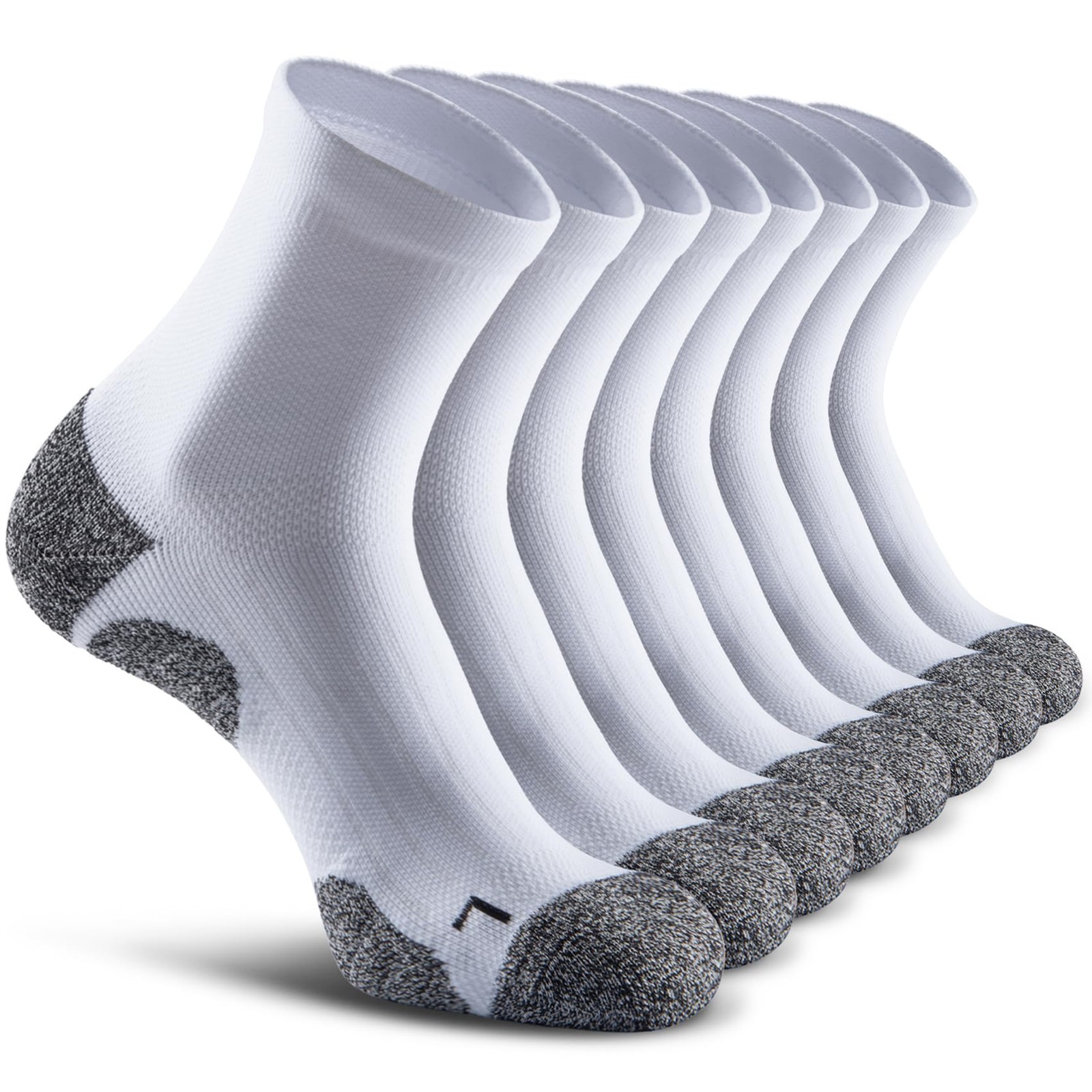 Quarter Compression Socks for Men Women Cushioned for Running and Hiking