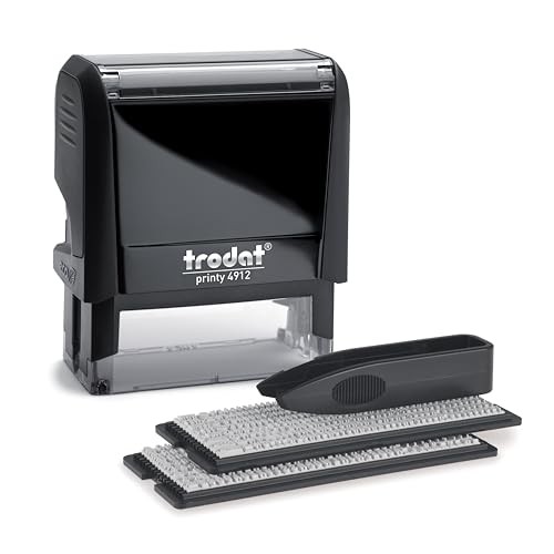 Printy 4912 Self Inking Do it Yourself (DIY) 4 line Personalized Custom Black
