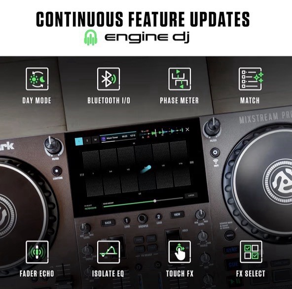 Numark Mixstream Pro Go Battery-Powered, Standalone Touchscreen DJ Controller