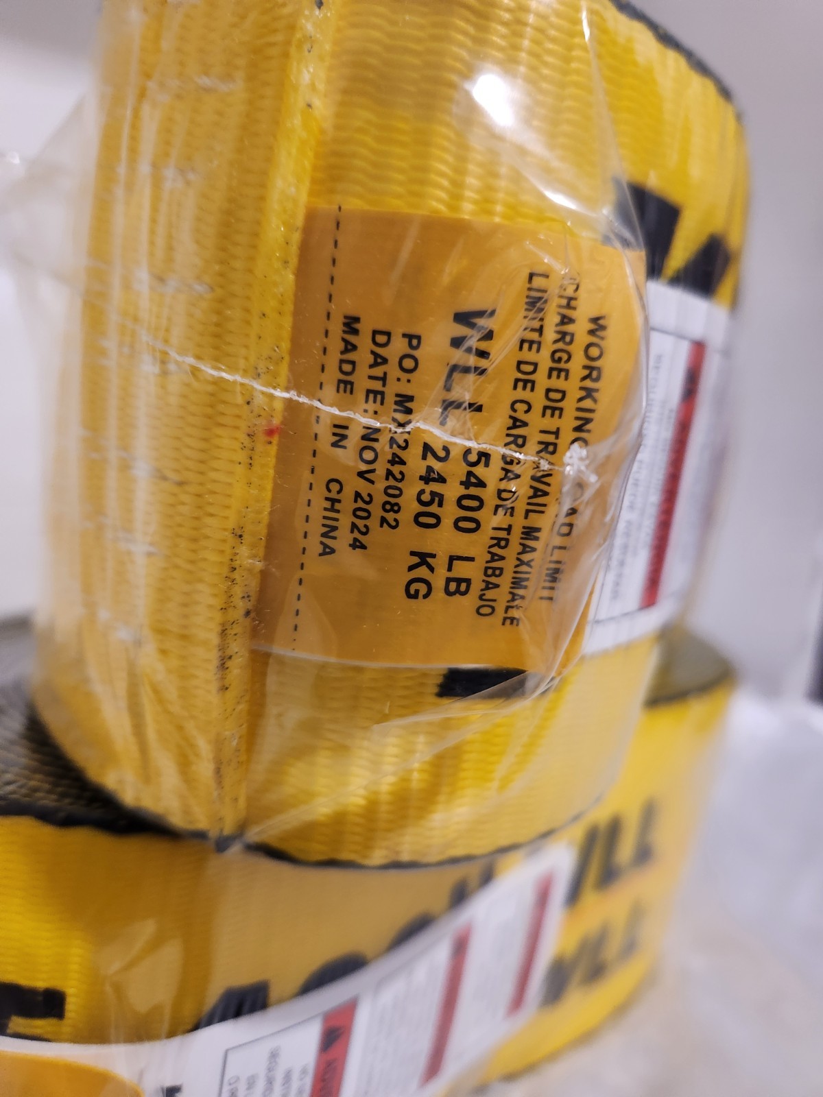 2 Pack Flatbed Truck Tie Down 4" x 30' Winch Strap with Flat Hook WLL 5400 LBS