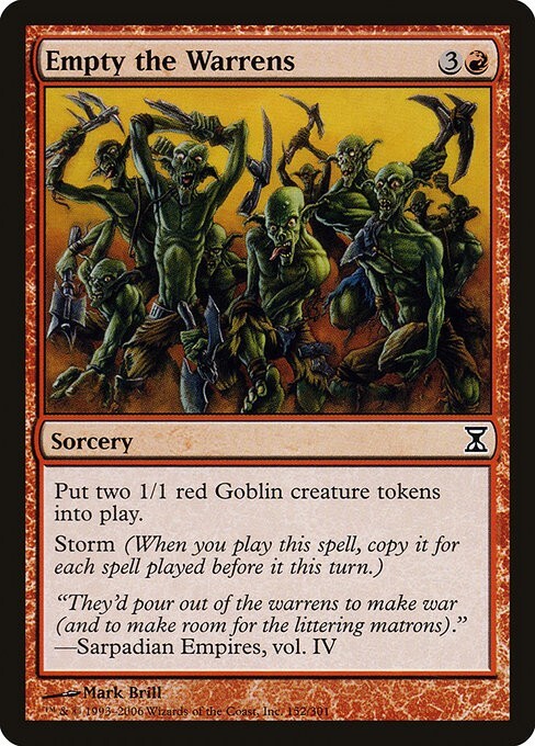 Empty the Warrens 1x MtG Time Spiral SP/NM