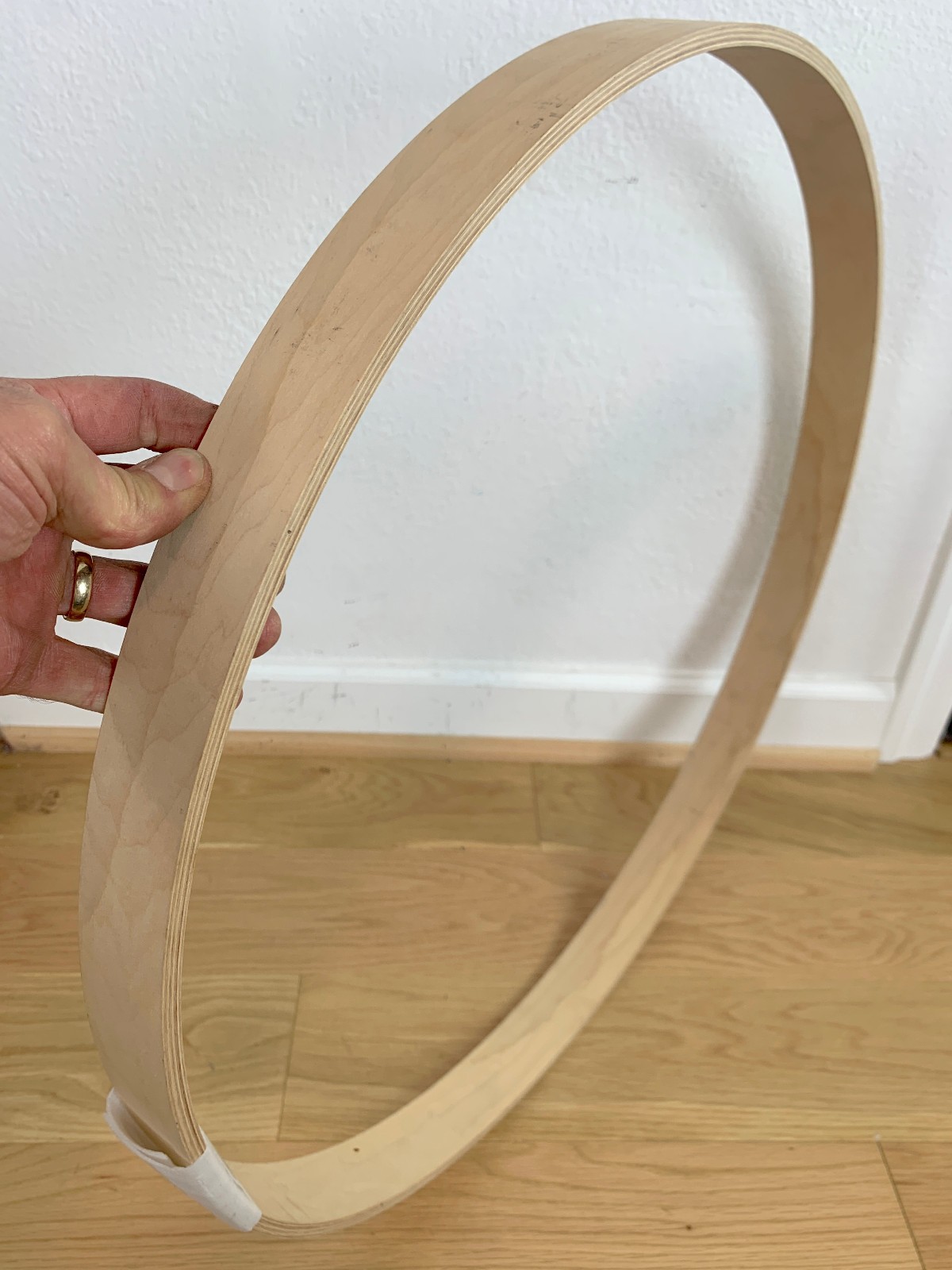 24" BASS KICK DRUM HOOP Counterhoop Wood Part Unfinished New 9-Ply Maple Mahog.