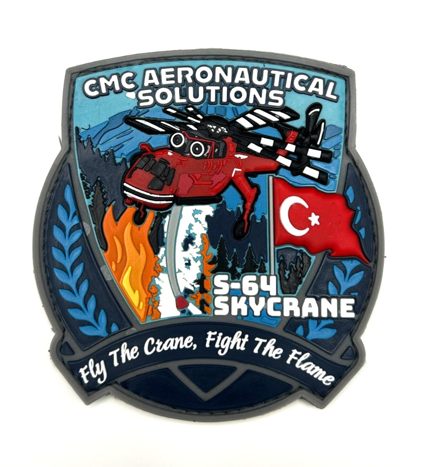 SKORKSY S-64 SKYCRANE- FIREFIGHTER - HIGH QUALITY PVC PATCH