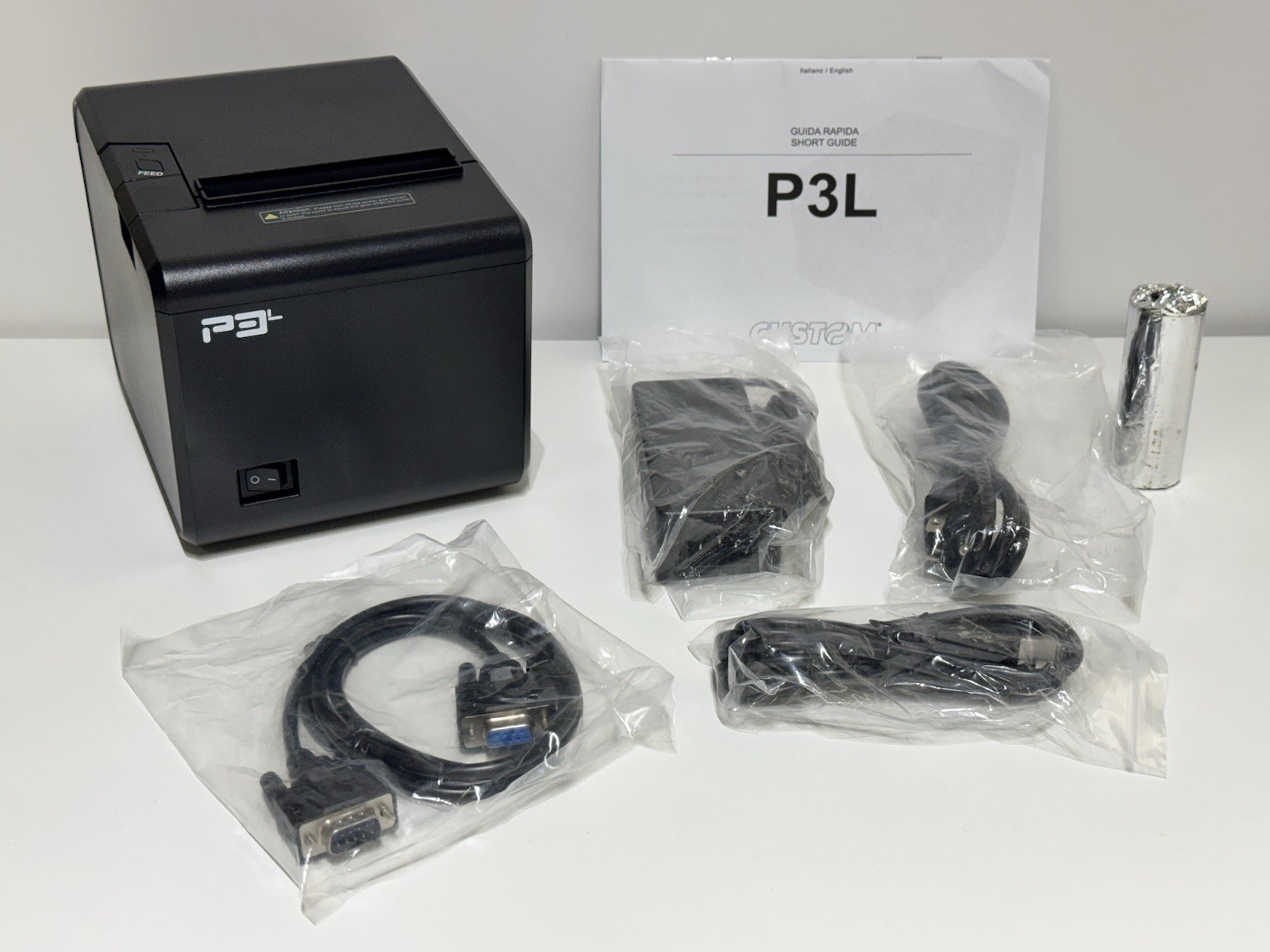 Custom P3L Thermal Receipt Printer USB/Serial/Ethernet - Black