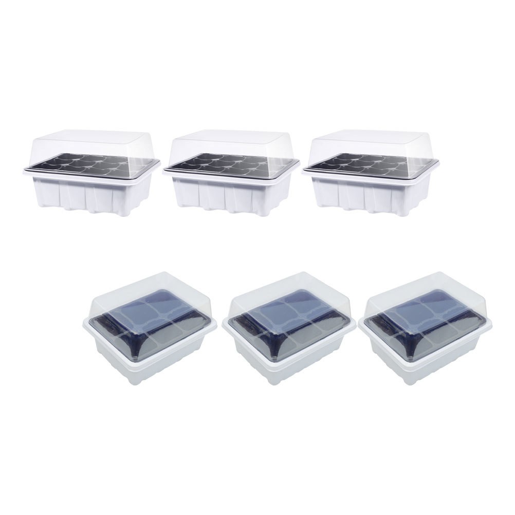 Multi Plastic Plant Starter Boxes for Home with Simple Structure Design 6 Pcs