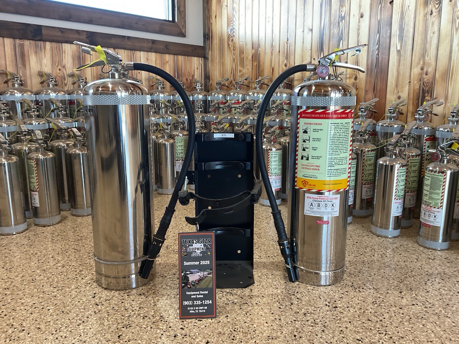 FIREPRO FIRE EXTINGUISHER Filled Stainless Steel EASILY REFILLABLE