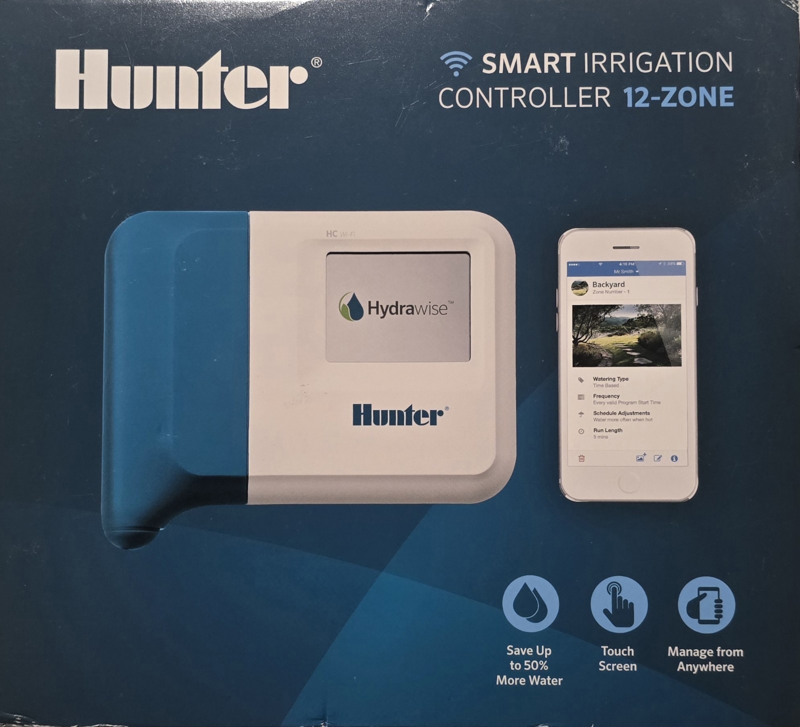 Hunter HC-1200i 12 Station WiFi Smart Irrigation Controller with Hydrawise
