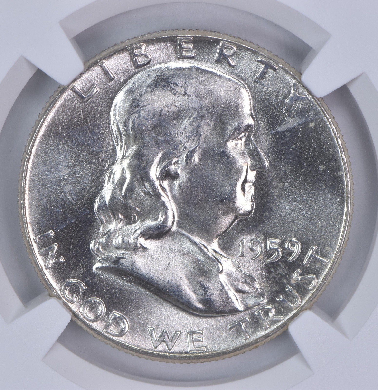 1959 Franklin Half Dollar MS65 NGC Special Label