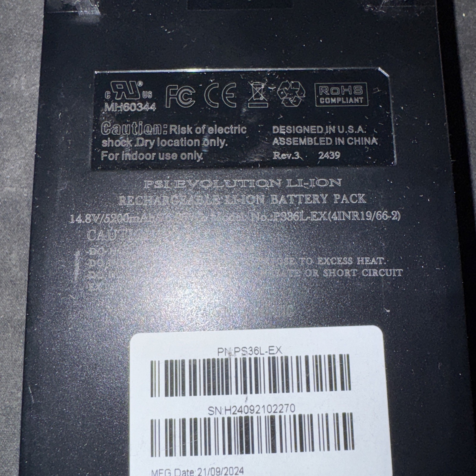 PS36L-EX Battery Pack