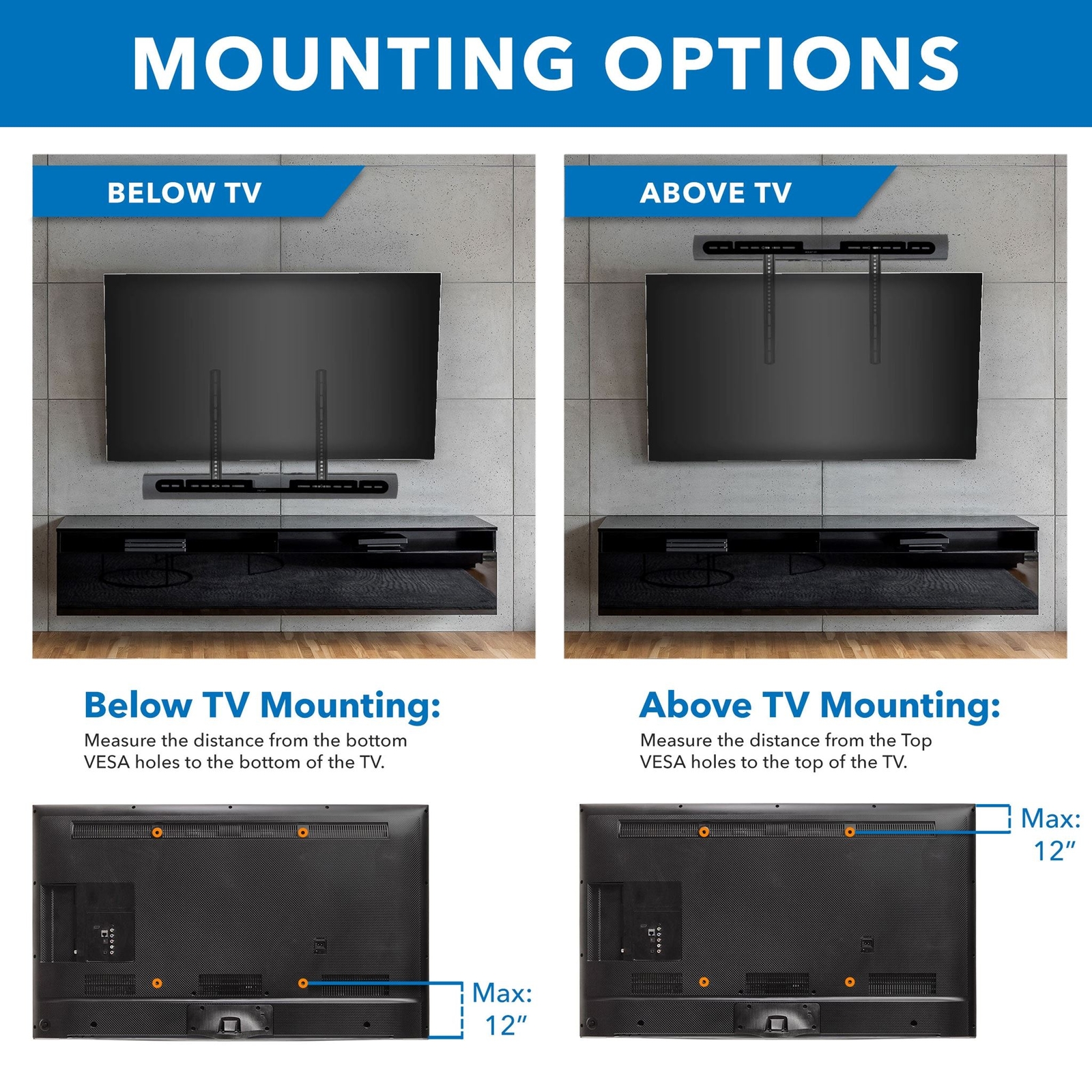 Mount-It! Sonos Arc Sound Bar TV Mounting Bracket