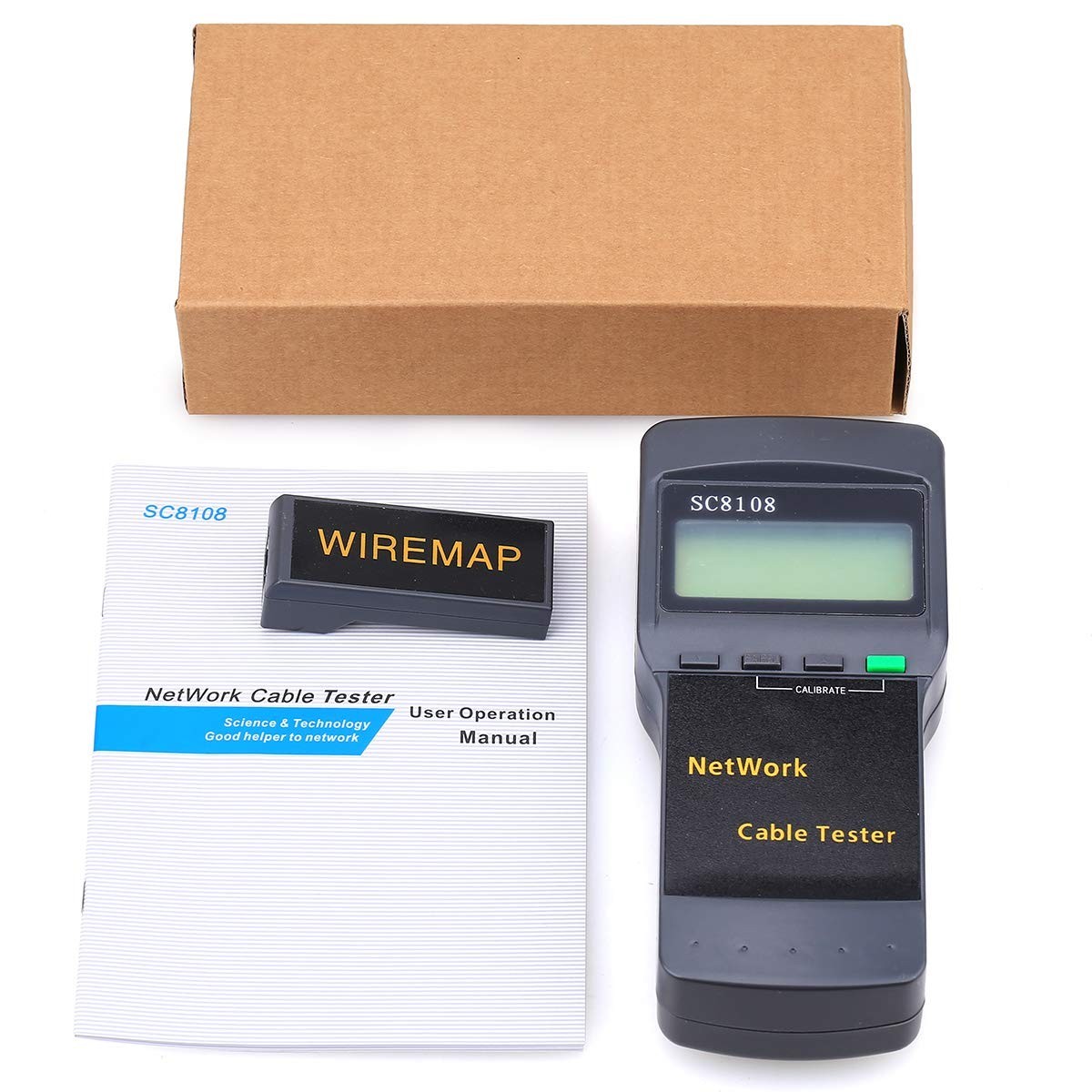 Digital Network Cable Tester for RJ45 STP UTP with Large Display & Battery Power