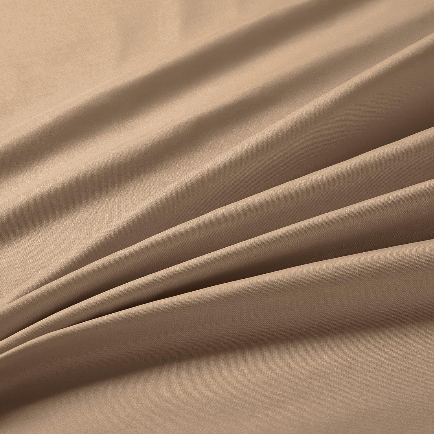 4 Piece Khaki Full Sheet Set, 18-24 Extra Deep Pocket, 1800 Thread Count