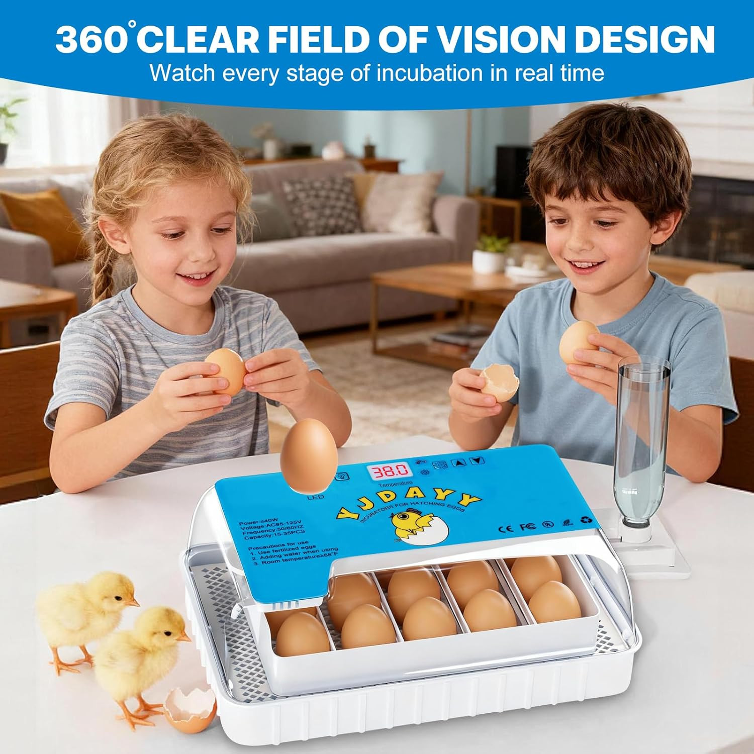 Incubators for Hatching Eggs 15-35 Eggs Incubator with Automatic Egg Turning and