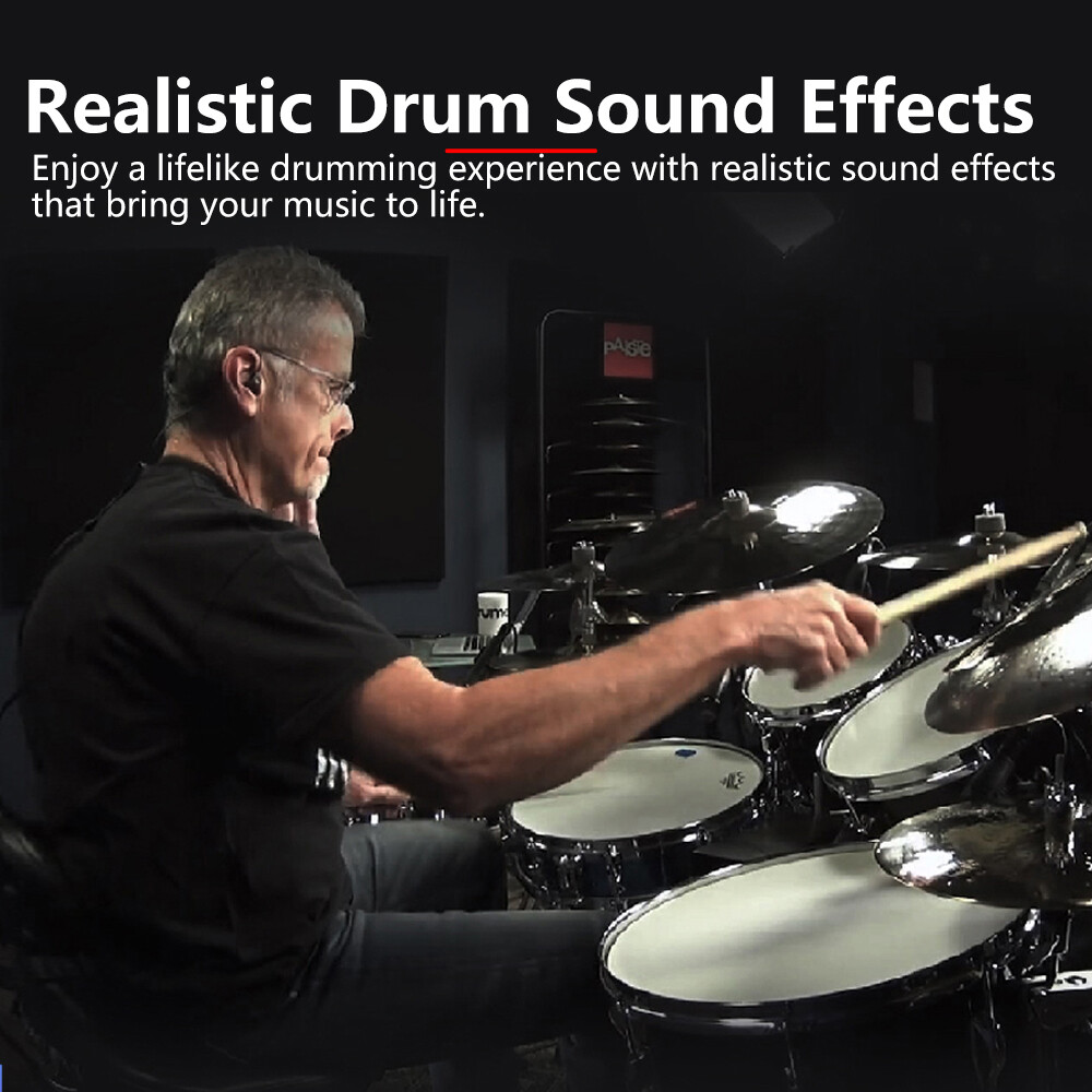 Electronic Drum Set 9 Pads Drum Practice Pad Kit Roll-Up Electric Drum Set
