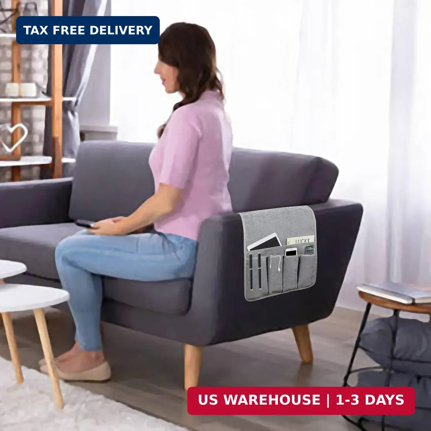 Remote Control Holders for Armchairs, Couch Caddy, Featuring Non-Slip Bases | 5