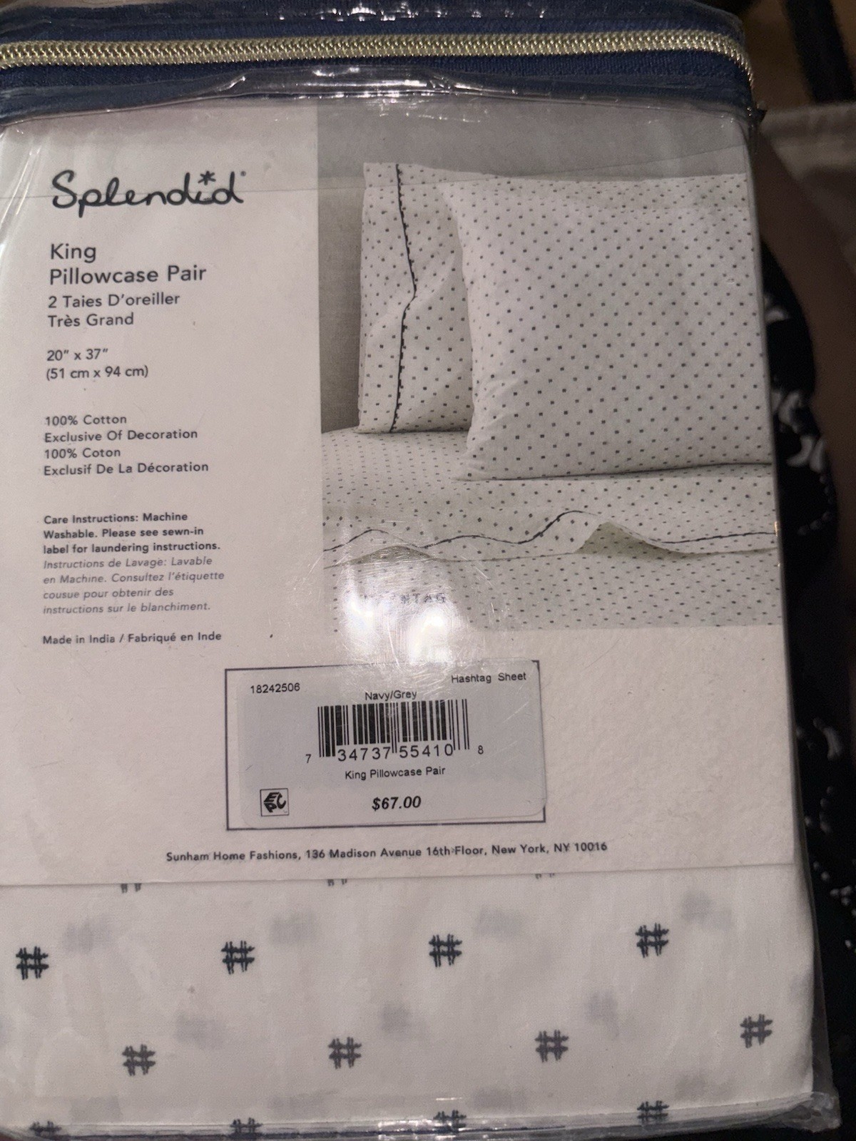 Splendid King Pillowcase Pair-Hashtags