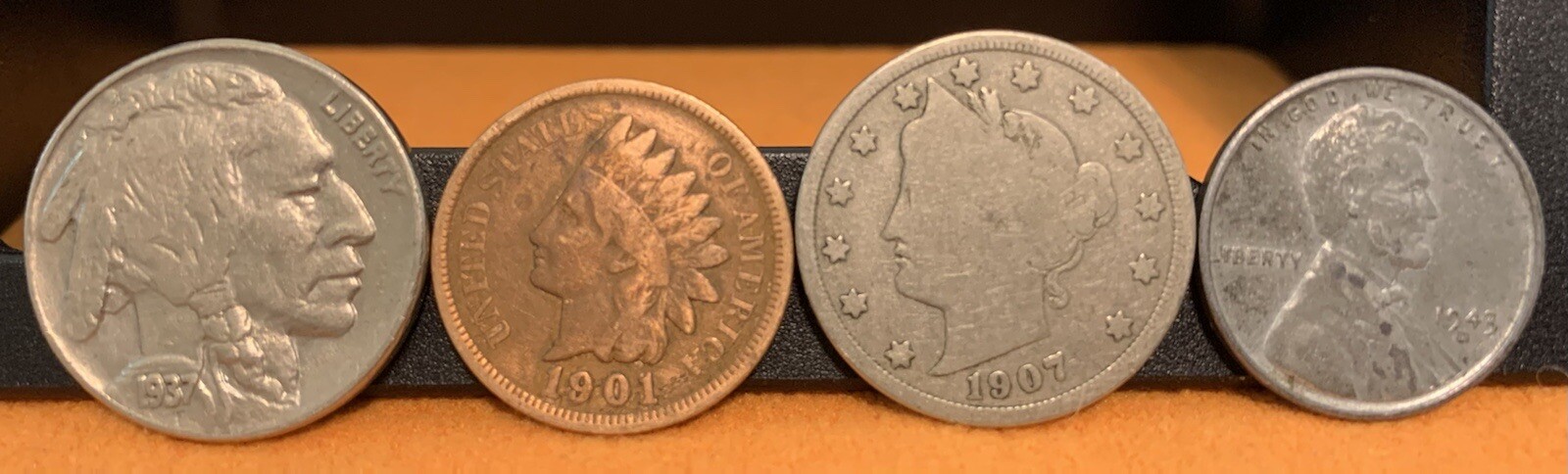 Small Cent U.S. Coin Lot Indian Head Liberty V Nickel Buffalo Nickel Steel Wheat