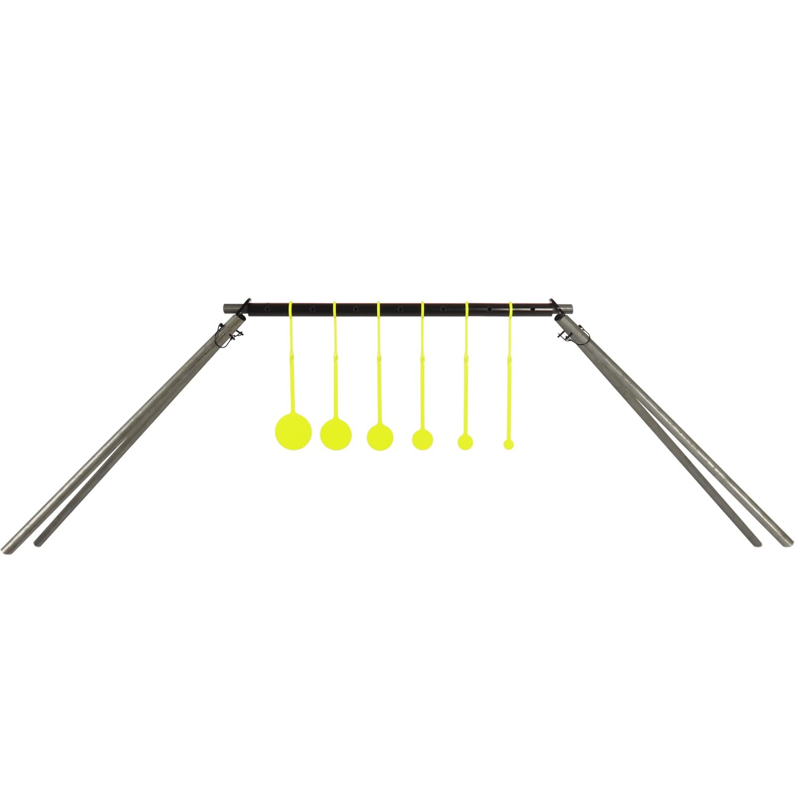 Highwild AR500 Steel 1/4" 6 Spinning Targets & Target Stand 1 inch, Yellow
