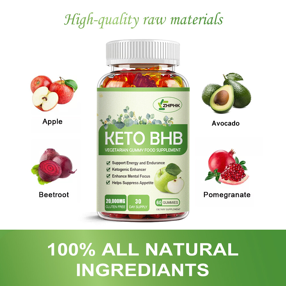 Ketone ACV BHB Gummies Keto Bod Weight Loss Fat Burn Detox Supplement 60 Gummies