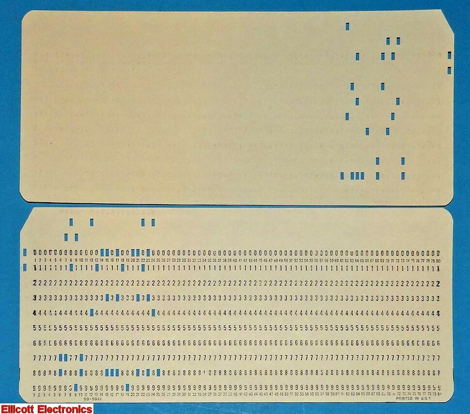 100 Whitish IBM Standard Punced w/Data Cards DD-5081 Rocky Mountain Arsenal