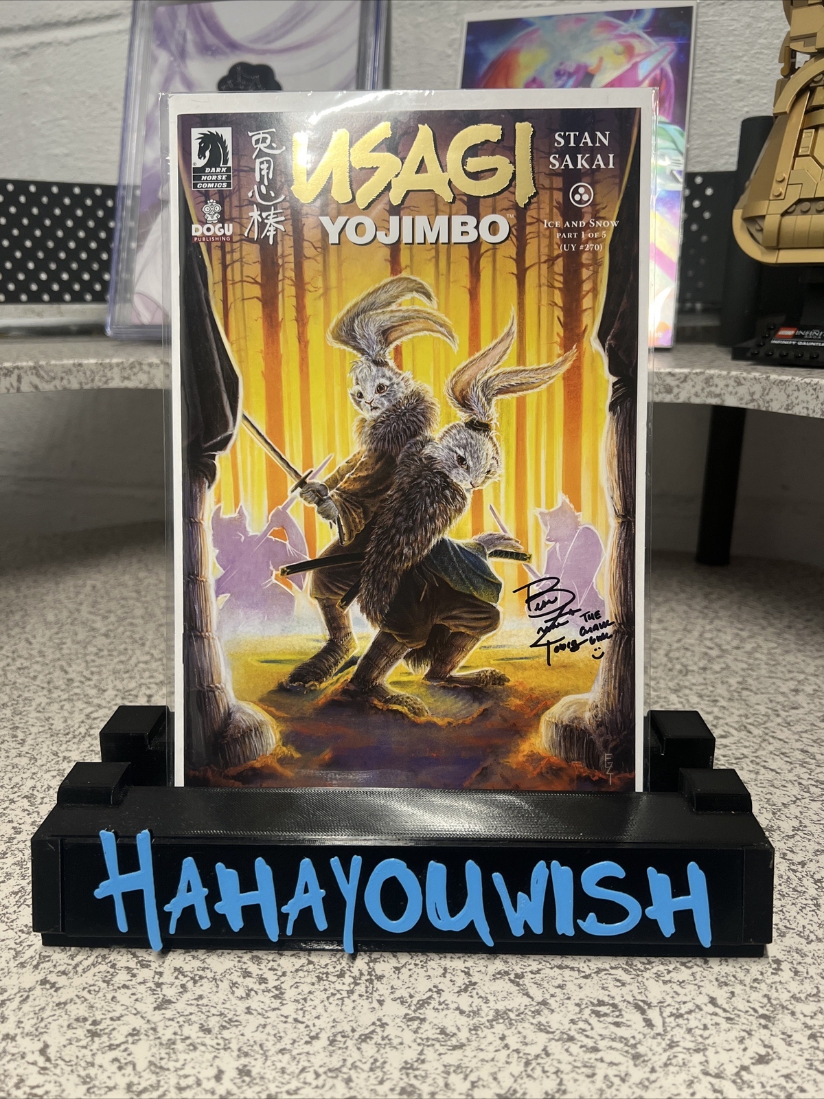 Usagi Yojimbo: Ice And Snow #1 Gold Spot Foil Chalk Girl NYCC Exclusive SIGNED