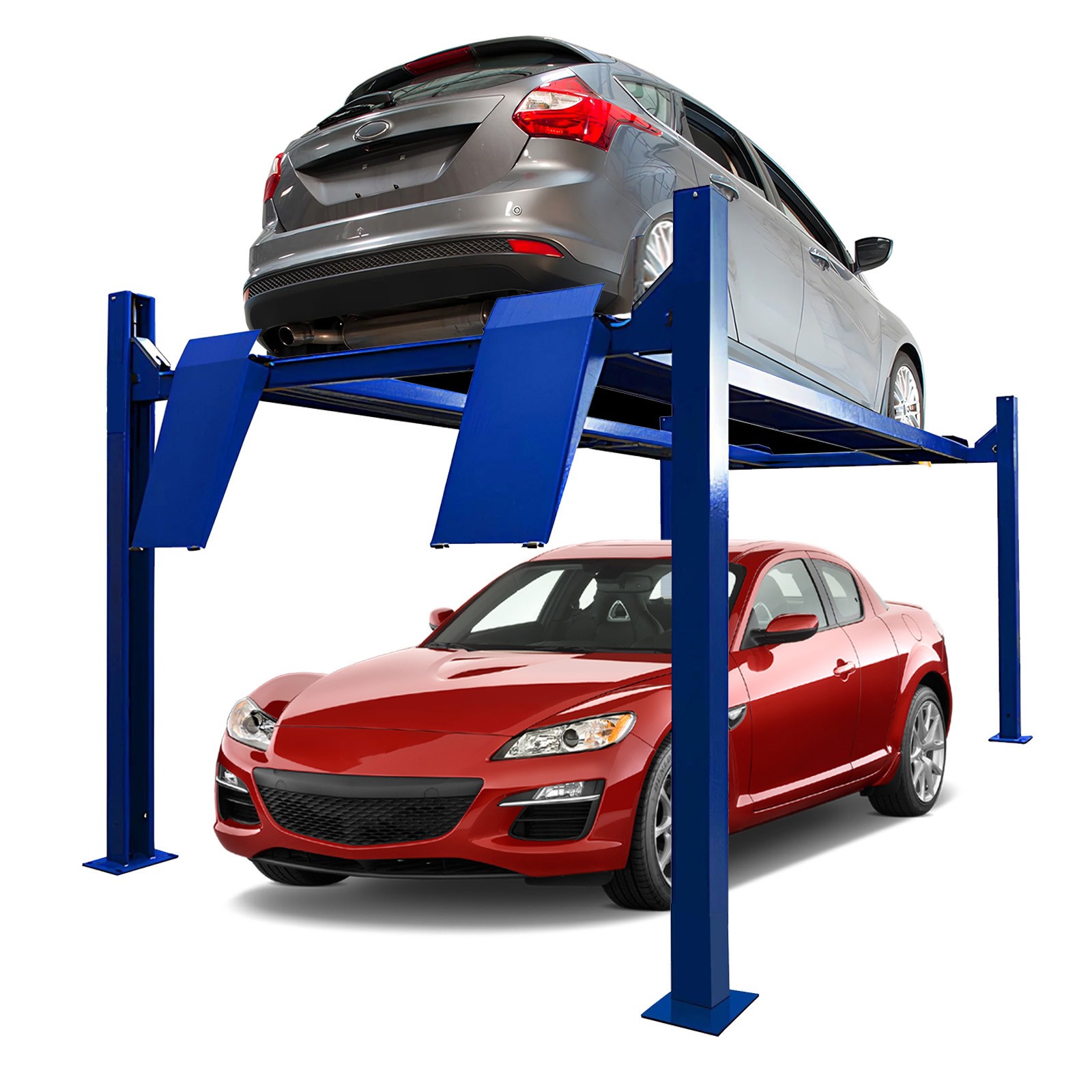 TCE 110V 9000 Lbs Four Post Auto Parking Lift 4-Post Storage Service Car Lift