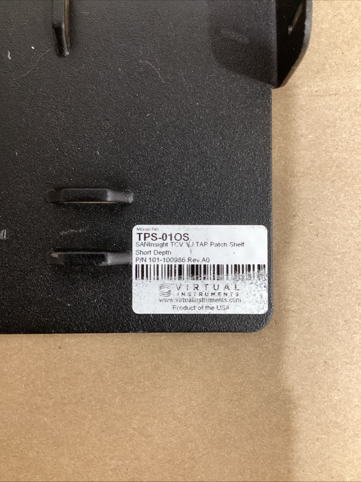 Virtana Virtual Instruments Open TCV TAP Patch Shelf 1U 101-100986 Rev. A0