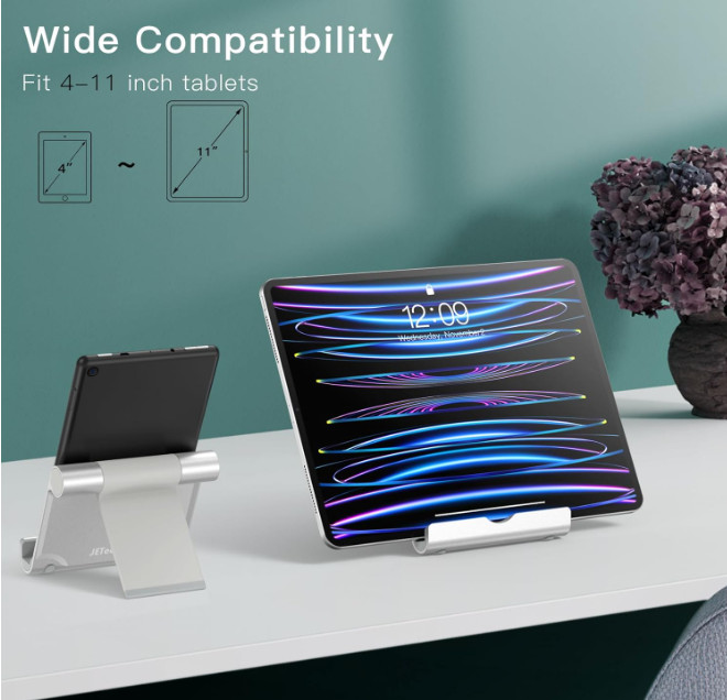 Tablet Stand, Adjustable Portable Desktop Holder, Foldable Dock