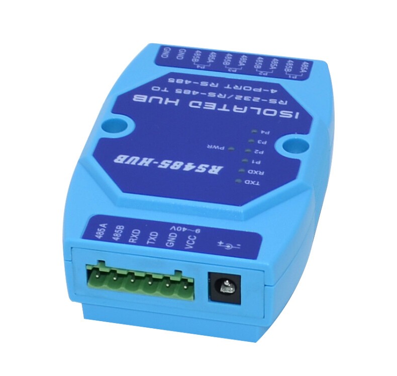 1pcs Industrial grade optical isolation 4-channel RS485 hub 1 in 4 out DC9-40V