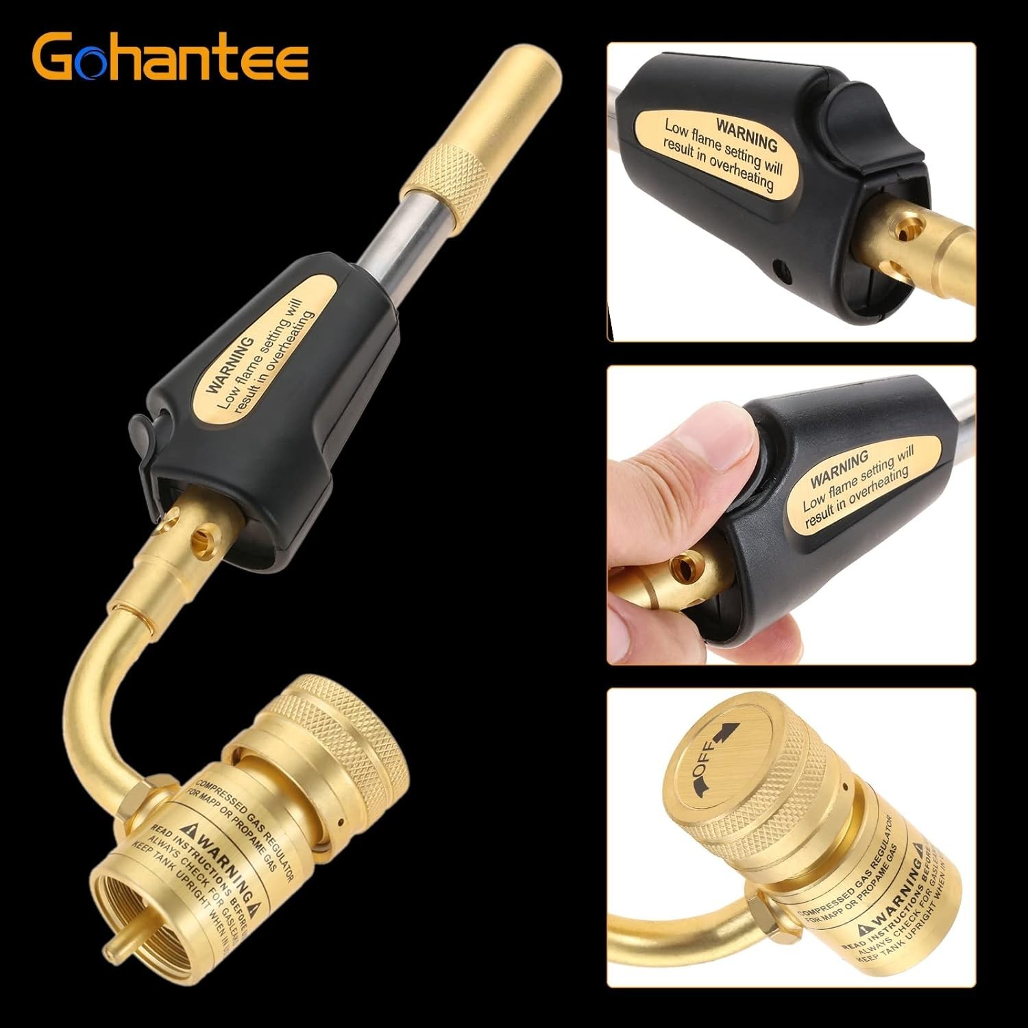 Multi-Purpose Propane Torch with 360° Rotation & Self-Ignition - Perfect for DIY