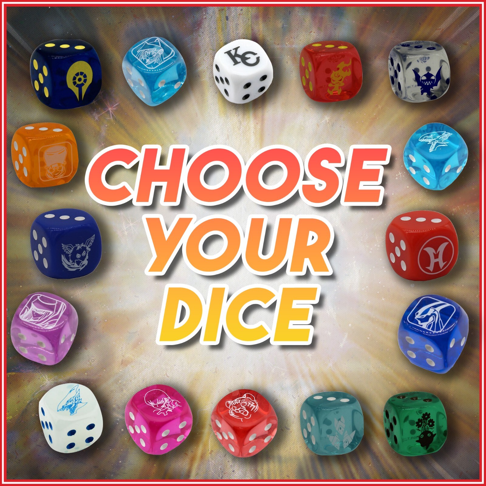 Konami Official Yugioh Choose Your Dice Dark Magician Kaiba Blue Eyes Synchron