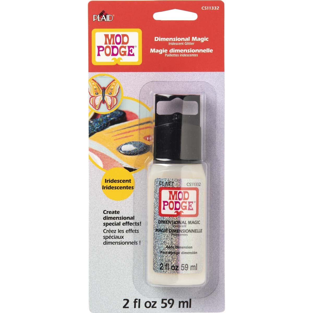 CS11332 Glitter Dimensional Magic 2oz Iridescent for Craft DIY Art Decor