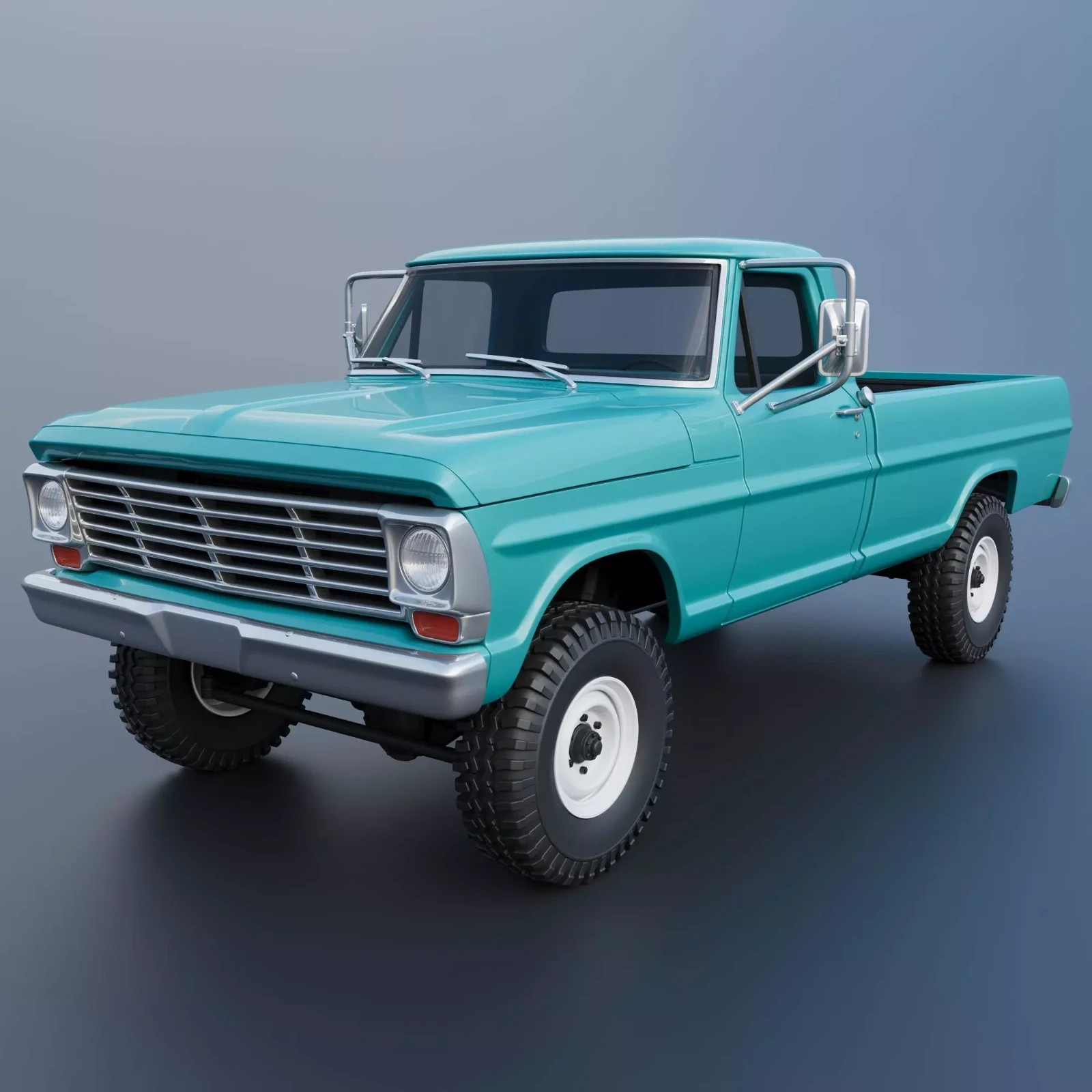 3D Printed RC Body/Shell 1/10 1969 F250 w/ interior and bedliner