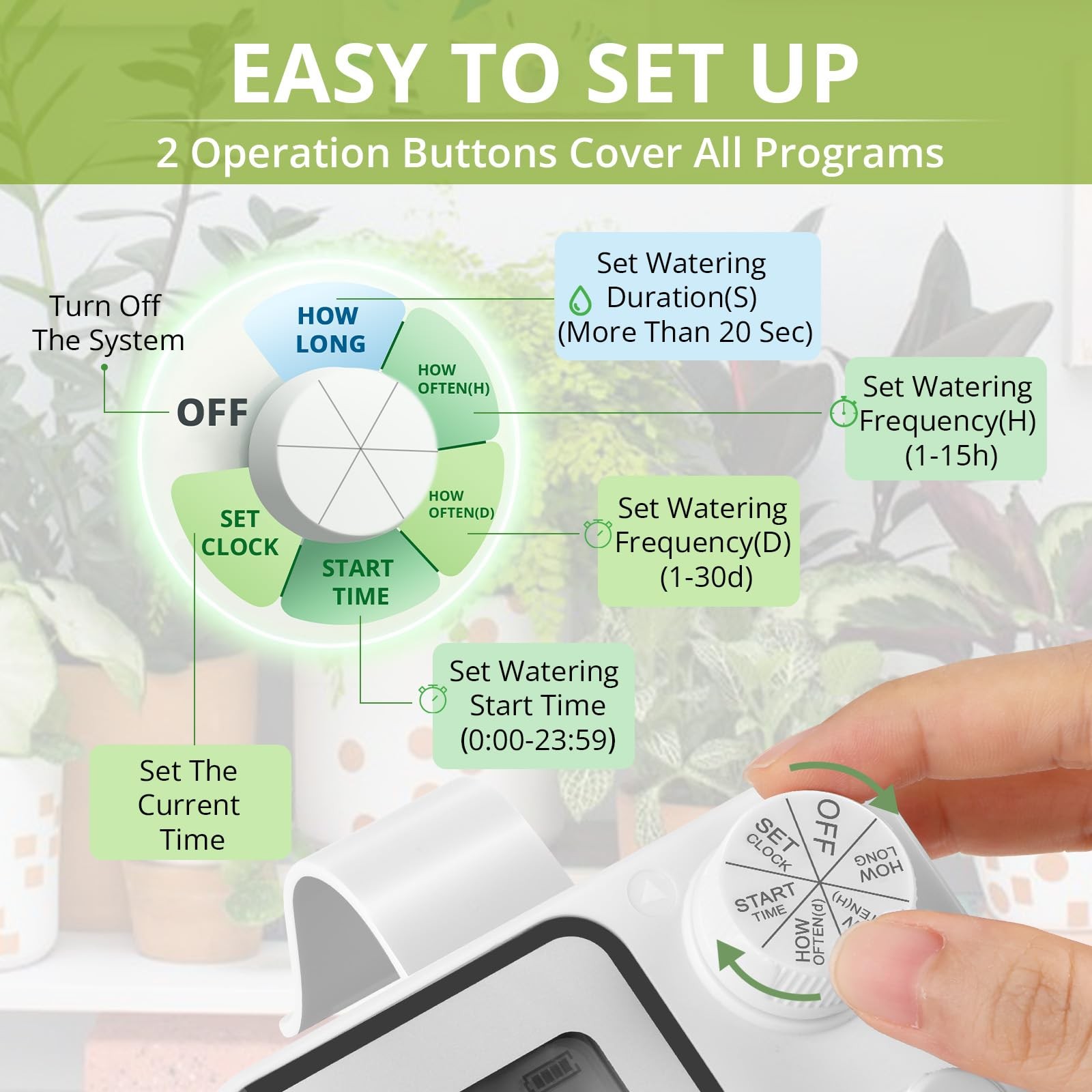 Automatic Plant Waterer Indoor Self Watering System, 33 Feet