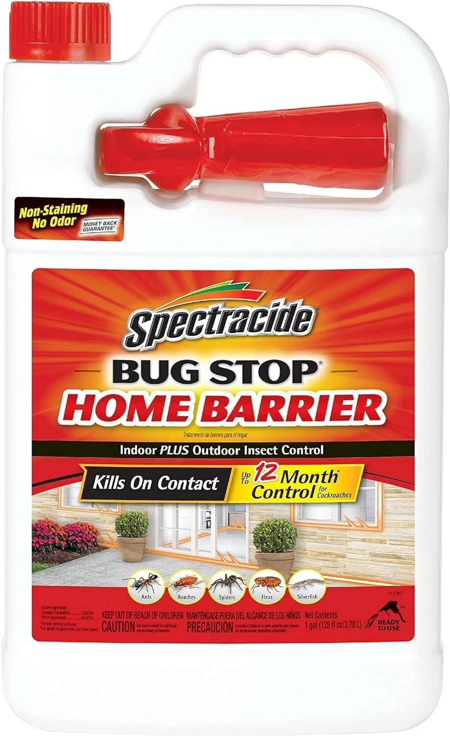 Spectracide Bug Stop Home Barrier - 1-Gallon Bug Killer Spray for Pest control