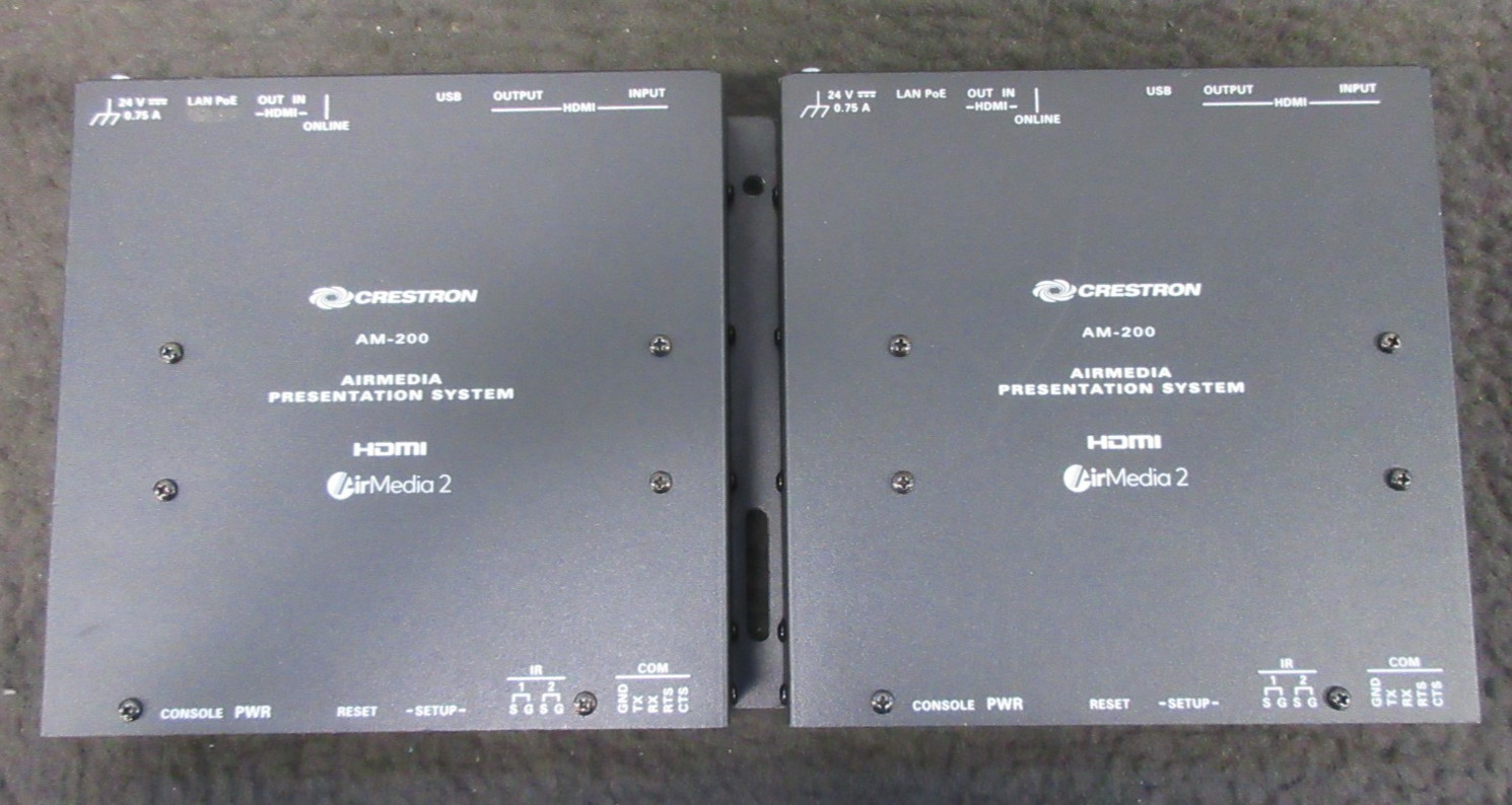 lot of 2 Crestron AM-200 Airmedia Presentation System