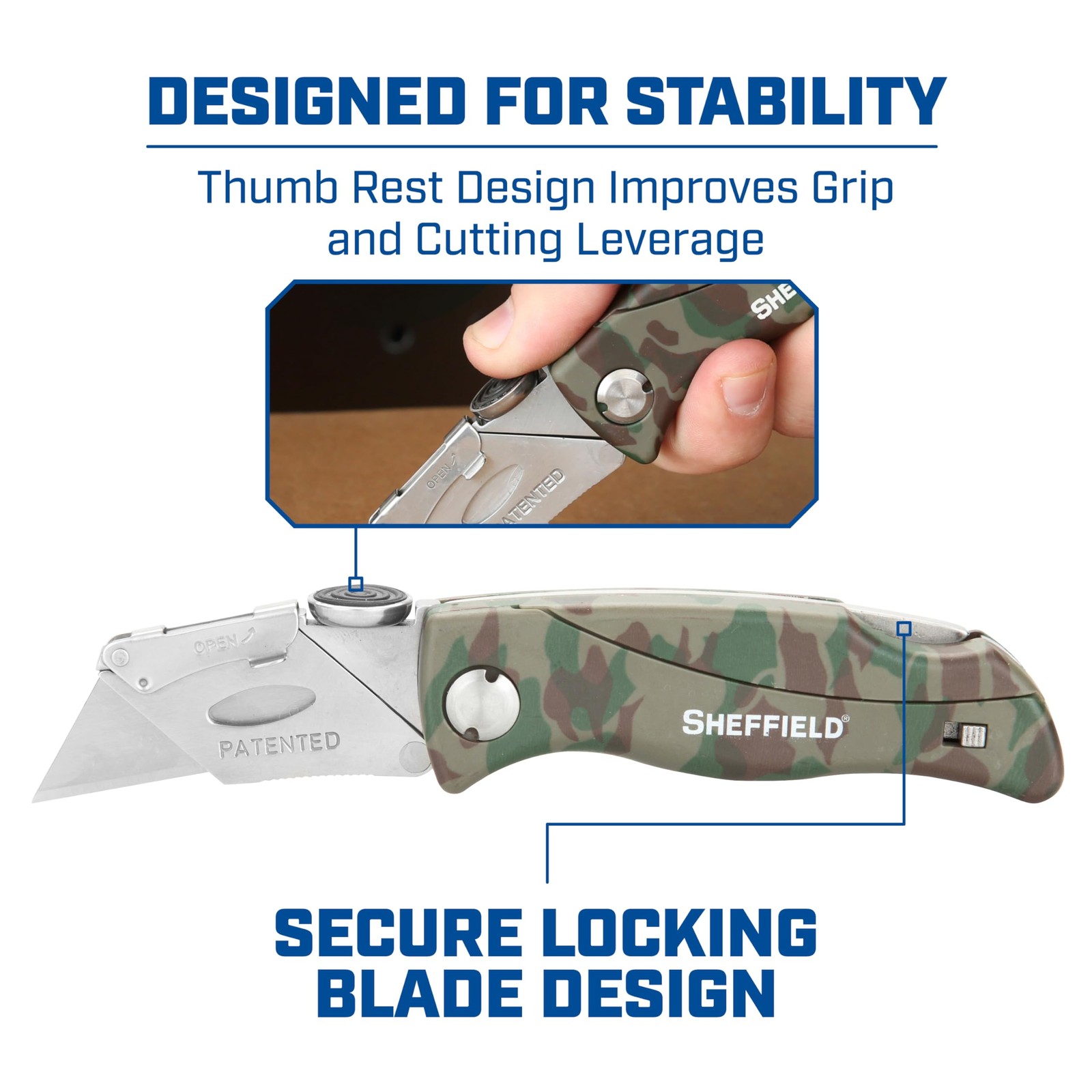 Utility Knife with 5 Utility Knife Blade Storage Compartment