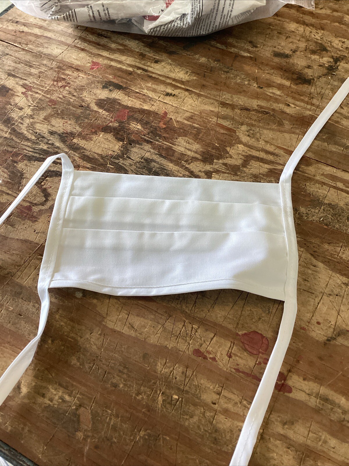 Pack Of 50 White Cloth Face Mask With Adjustable Strings