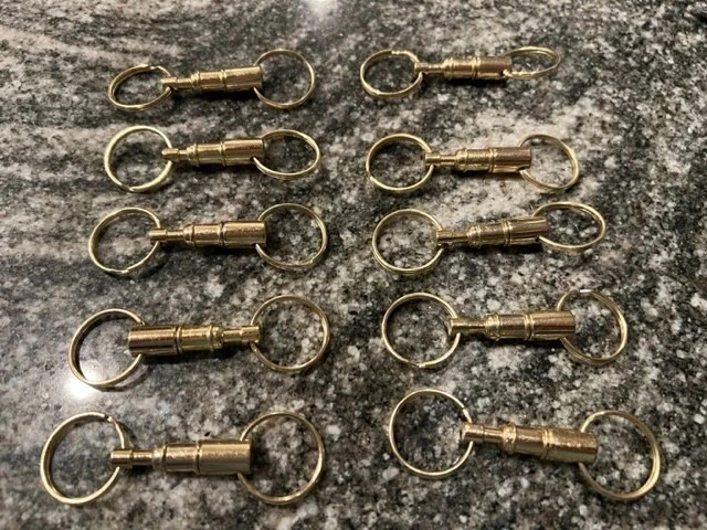20pc DETACHABLE KEY CHAIN NICKEL PLATED - PULL APART QUICK RELEASE KEY RING
