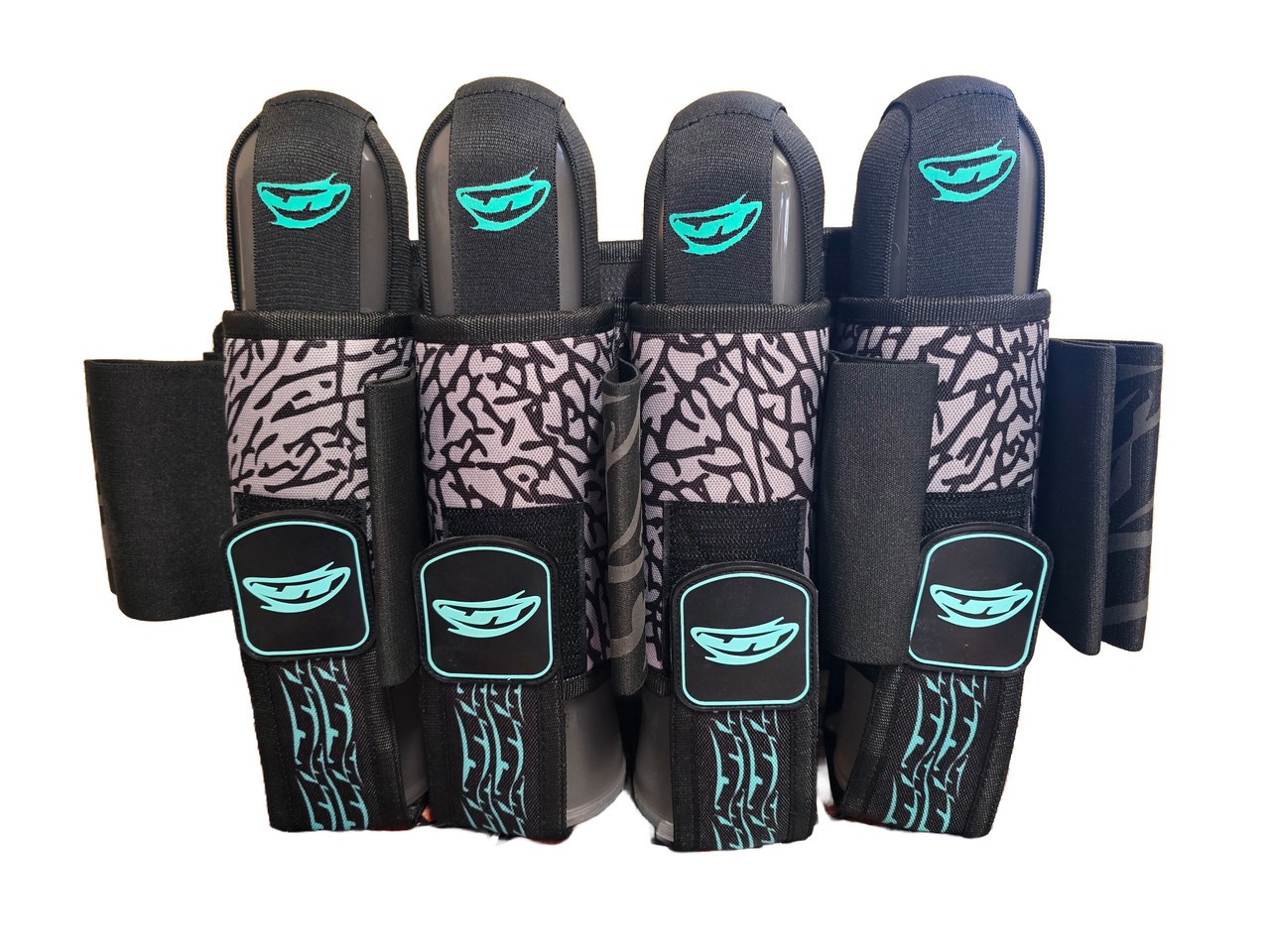 JT Swift 4+7  Paintball Harness - Black/Teal Mastodon