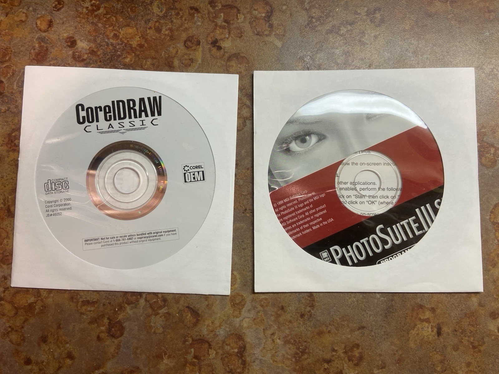 Corel CorelDRAW Classic & PhotoSuite III SE Photo/Image Editing OEM CDs Windows