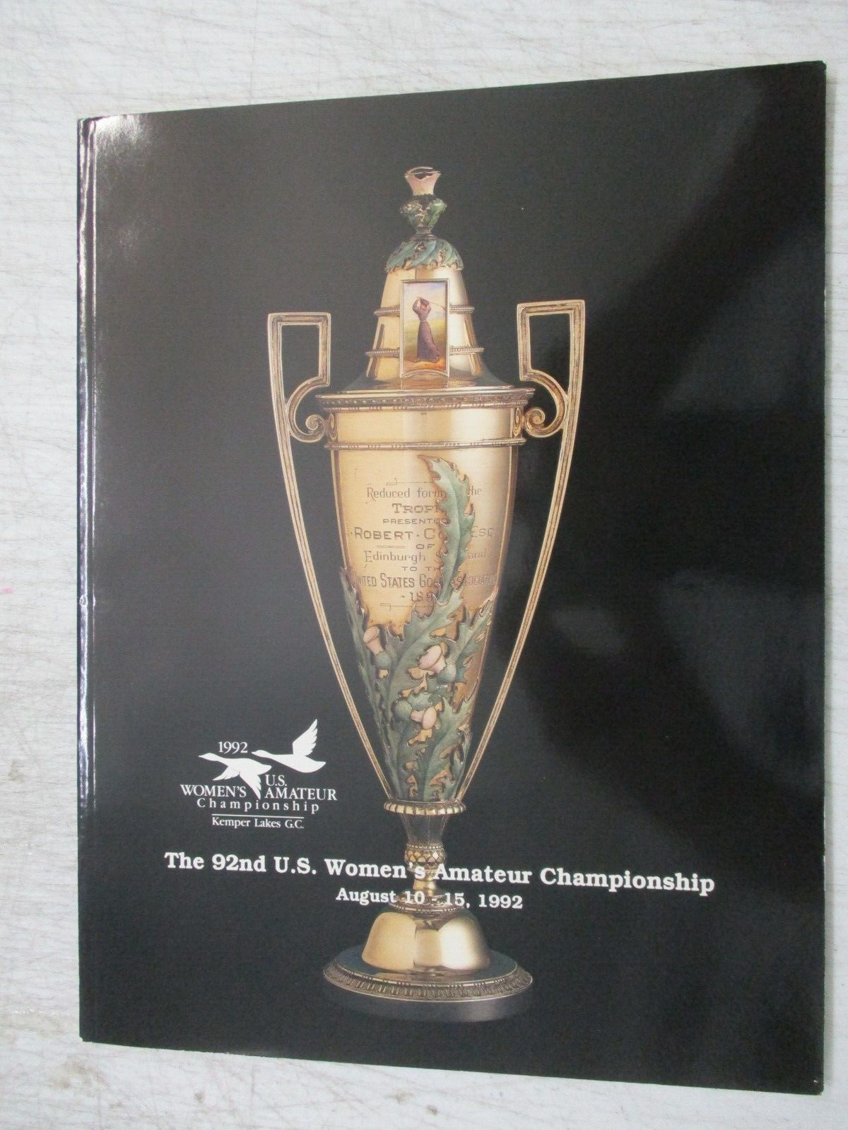 92ND USGA WOMEN'S GOLF AMATEUR CHAMPIONSHIP PROGRAM KEMPLER LAKES AUGUST 1992