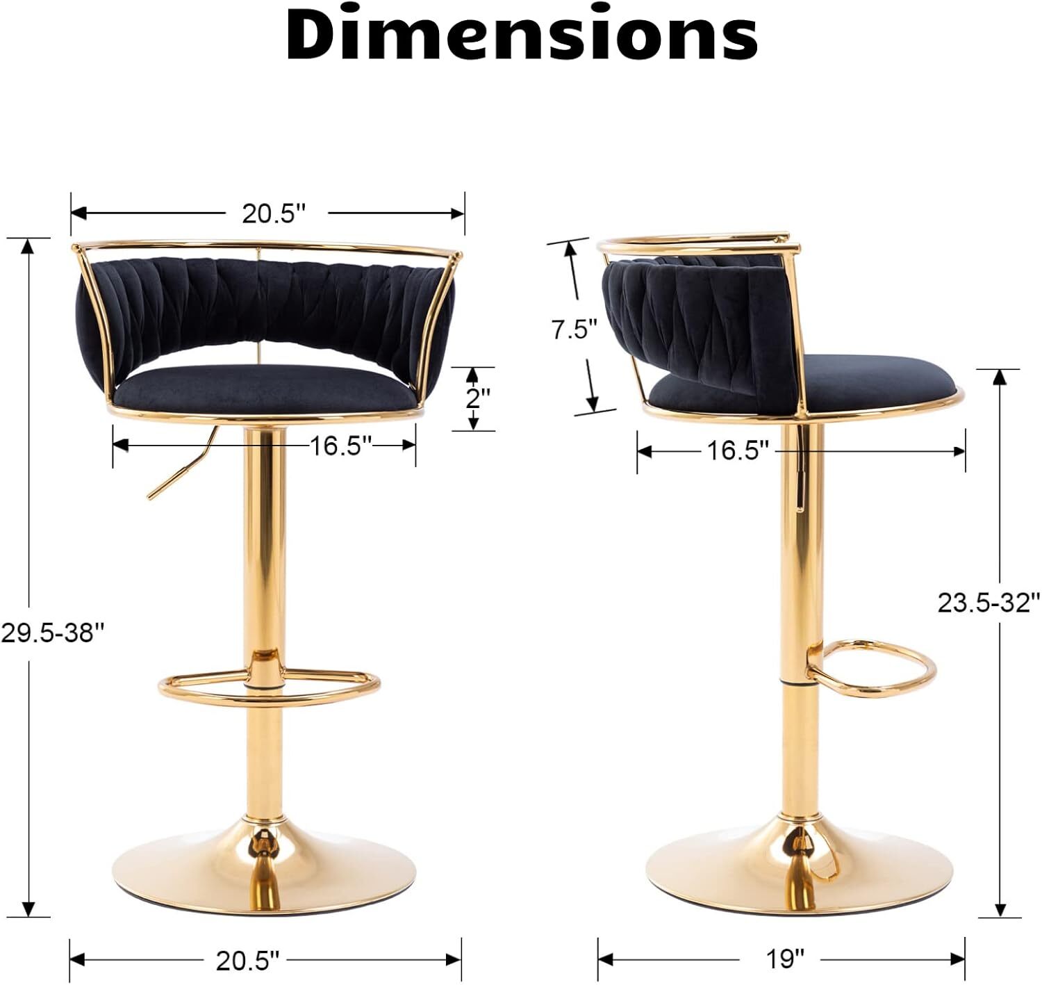 Woven Bar Stools Set of 2,Velvet Swivel Kitchen Counter Stools for home bar