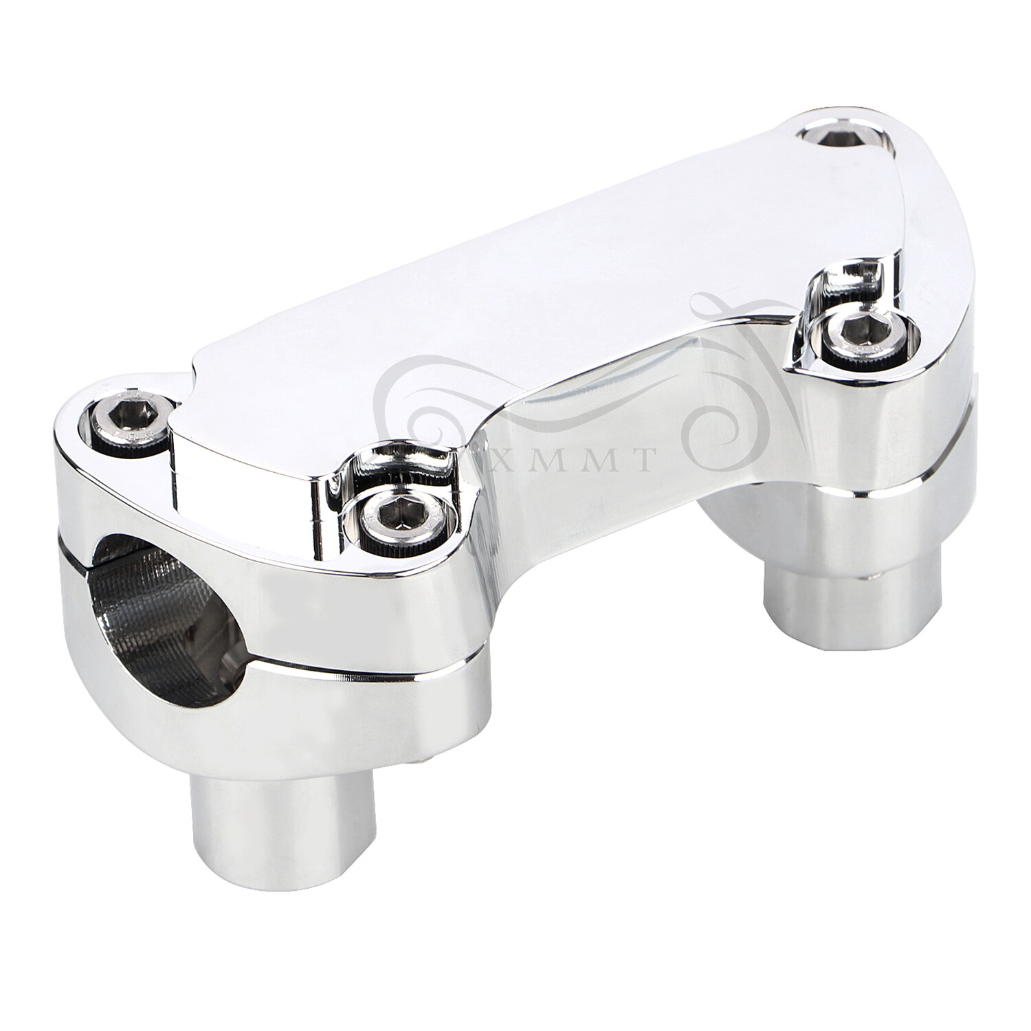 Chrome 1.7" Handlebar Risers Top Clamp For Harley Fat Boy Heritage Softail FLSTC