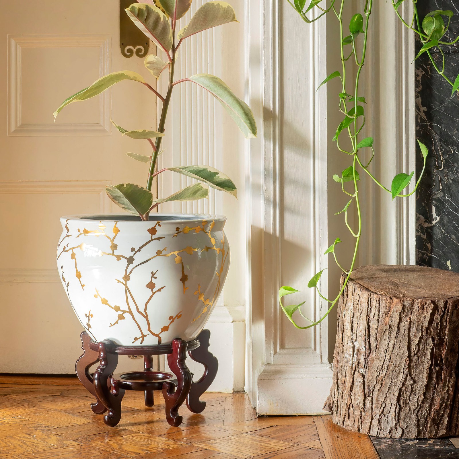 12" Gold Branches Fishbowl