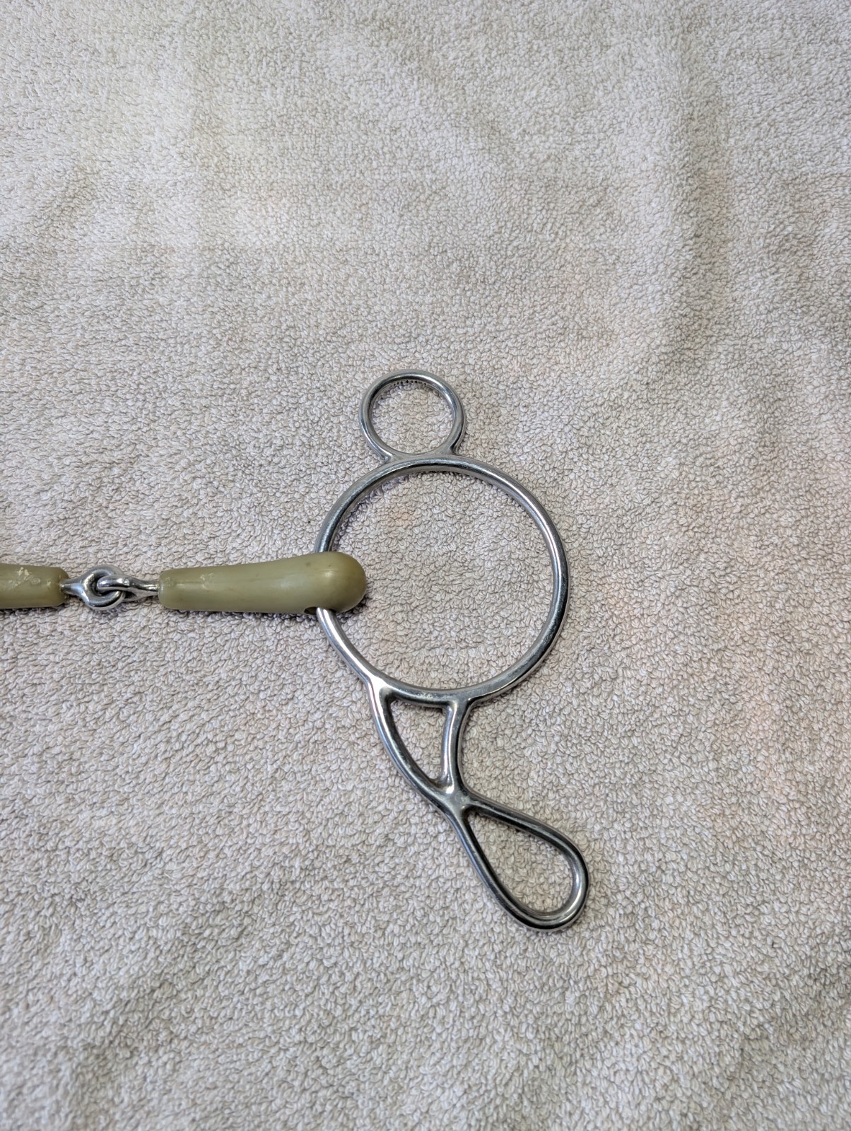 Equestrian Tack Horse Bit Flexi Snaffle With Large Rings Soft Mouth Bit